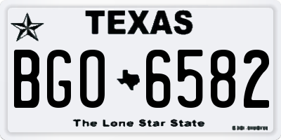 TX license plate BGO6582