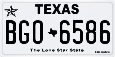TX license plate BGO6586
