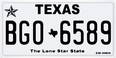 TX license plate BGO6589