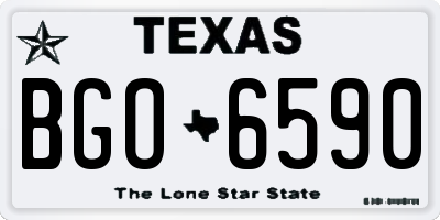 TX license plate BGO6590
