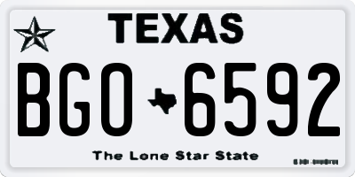 TX license plate BGO6592