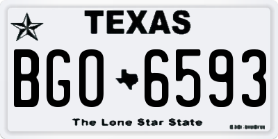 TX license plate BGO6593