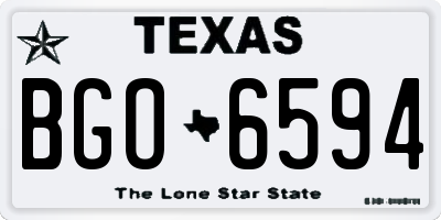 TX license plate BGO6594