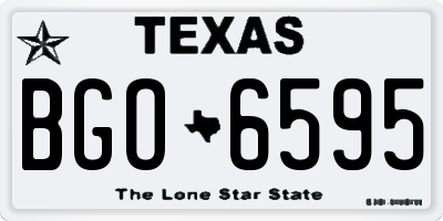 TX license plate BGO6595