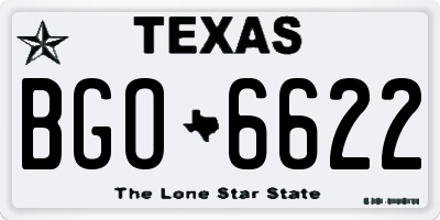 TX license plate BGO6622