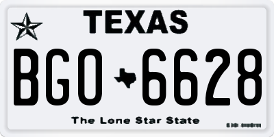 TX license plate BGO6628