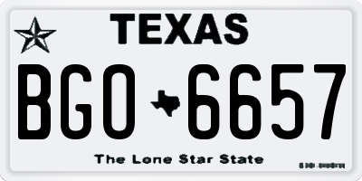 TX license plate BGO6657