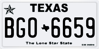 TX license plate BGO6659