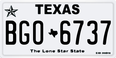 TX license plate BGO6737