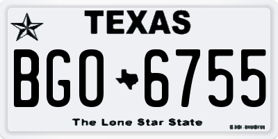 TX license plate BGO6755