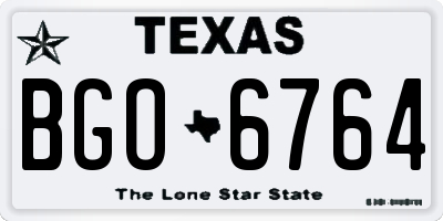 TX license plate BGO6764