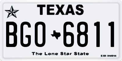 TX license plate BGO6811