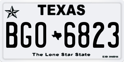 TX license plate BGO6823