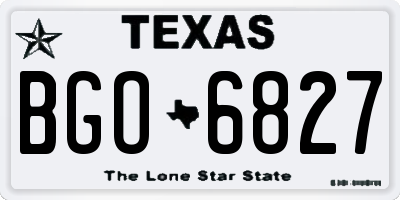 TX license plate BGO6827