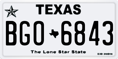 TX license plate BGO6843