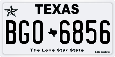 TX license plate BGO6856