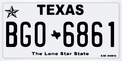 TX license plate BGO6861