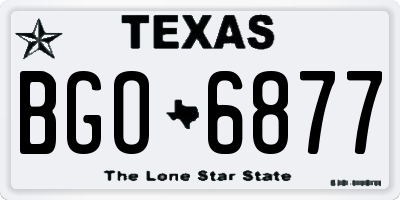 TX license plate BGO6877