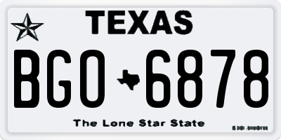 TX license plate BGO6878