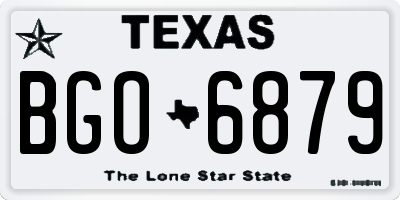 TX license plate BGO6879