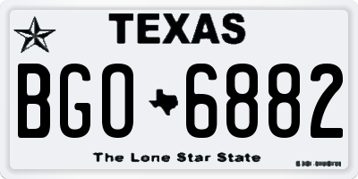 TX license plate BGO6882