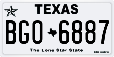 TX license plate BGO6887