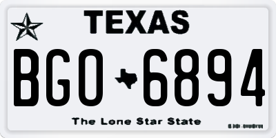 TX license plate BGO6894