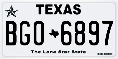 TX license plate BGO6897