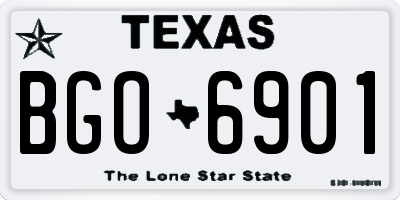 TX license plate BGO6901