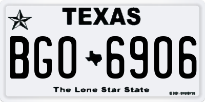 TX license plate BGO6906