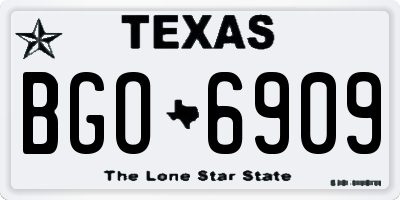 TX license plate BGO6909
