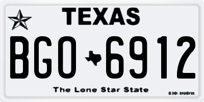 TX license plate BGO6912