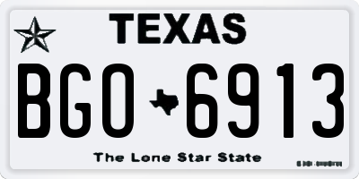 TX license plate BGO6913