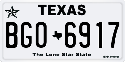 TX license plate BGO6917