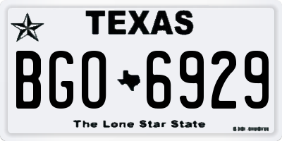 TX license plate BGO6929
