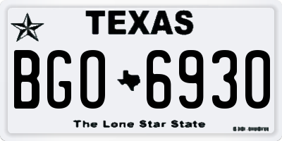 TX license plate BGO6930