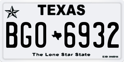 TX license plate BGO6932