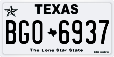 TX license plate BGO6937