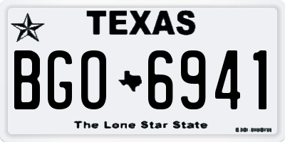 TX license plate BGO6941