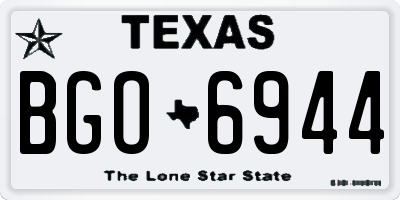 TX license plate BGO6944