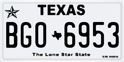 TX license plate BGO6953