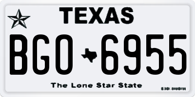 TX license plate BGO6955
