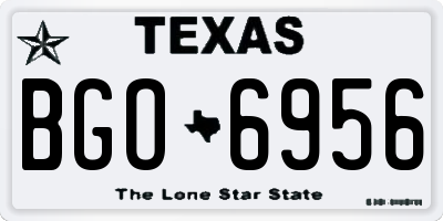 TX license plate BGO6956