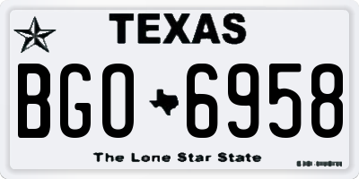 TX license plate BGO6958