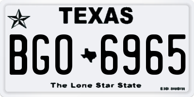 TX license plate BGO6965