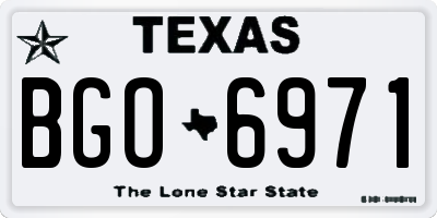 TX license plate BGO6971