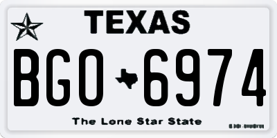 TX license plate BGO6974