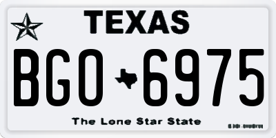TX license plate BGO6975