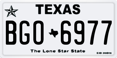 TX license plate BGO6977