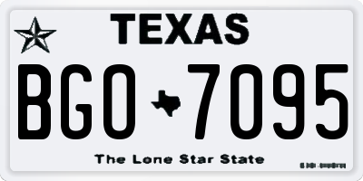 TX license plate BGO7095